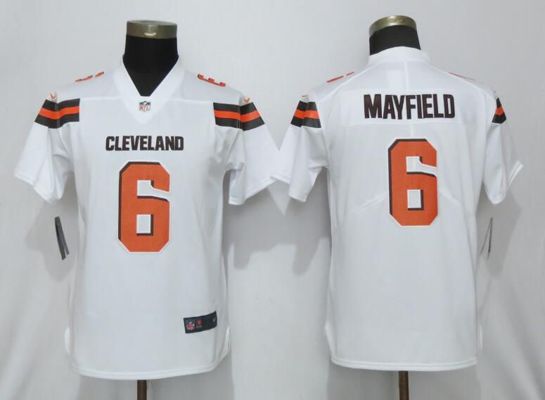 Women Cleveland Browns #6 Mayfield White Nike Vapor Untouchable Player NFL Jerseys->arizona cardinals->NFL Jersey
